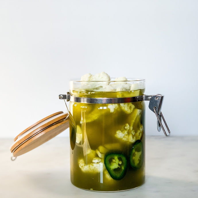 Matcha Pickled Cauliflower Escabeche